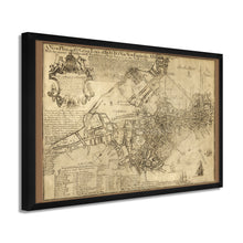 Cargar imagen en el visor de la galería, Digitally Restored and Enhanced 1769 Boston Map Poster - Framed Vintage Map of Boston Wall Art - Old Boston Massachusetts Map - New Plan of The Great Town of Boston in New England
