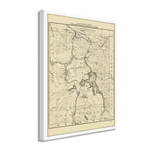 Load image into Gallery viewer, Digitally Restored and Enhanced 1900 Yellowstone National Park Map - Framed Vintage Wyoming Map Poster - Old Wyoming Wall Art - Tourist Routes Map of Yellowstone National Park
