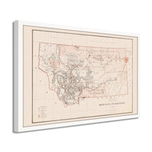Cargar imagen en el visor de la galería, Digitally Restored and Enhanced 1879 Montana Map Poster - Framed Vintage Montana Poster - History Map of Montana Wall Art - Restored Montana State Map Territory from Official Records
