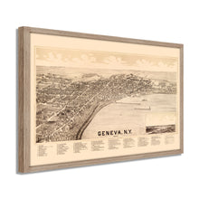Load image into Gallery viewer, Digitally Restored and Enhanced 1893 Map of Geneva New York - Framed Vintage New York Map Poster - Old City of Geneva Map History
