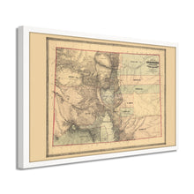 Load image into Gallery viewer, Digitally Restored and Enhanced 1862 Colorado Territory Map - Framed Vintage Colorado Map Poster - History Map of Colorado Wall Art
