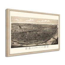 Load image into Gallery viewer, Digitally Restored and Enhanced 1895 Saint Louis Missouri Map - Framed Vintage St Louis Wall Art - History Map of St Louis MO Poster
