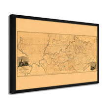 Load image into Gallery viewer, Digitally Restored and Enhanced 1818 Kentucky State Map - Framed Vintage Map of Kentucky Poster - Historic Kentucky Map - Restored State Map of Kentucky Wall Art from Actual Survey
