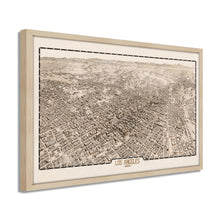 Cargar imagen en el visor de la galería, Digitally Restored and Enhanced 1909 Los Angeles Map Poster - Framed Vintage Map of Los Angeles California - Old Los Angeles Wall Art - CIty &amp; Suburban Street Map of Los Angeles CA
