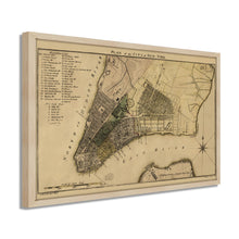 Cargar imagen en el visor de la galería, Digitally Restored and Enhanced 1789 New York City Poster Map - Framed Vintage New York Map - Old New York City Wall Art - Restored Plan of New York City Map - Historic NYC Map
