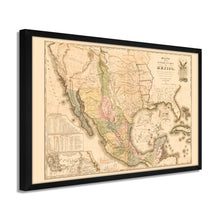 Cargar imagen en el visor de la galería, Digitally Restored and Enhanced 1847 Mexico Map Poster - Framed Vintage Mexico Wall Art - History Map of Mexico Poster - Old Mapa de Mexico - Mapa de los Estados Unidos de Mejico
