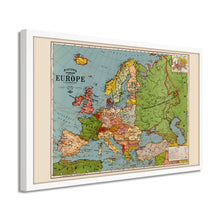 Load image into Gallery viewer, Digitally Restored and Enhanced 1925 Europe Map Poster - Framed Vintage Map of Europe - Old Map of Europe Wall Art - Restored Europe Wall Map - Bacon&#39;s Standard Poster Map Of Europe
