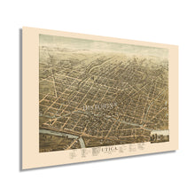 Load image into Gallery viewer, Digitally Restored and Enhanced 1873 Utica New York Map - Vintage Map of Utica NY Wall Art - Old Utica City Oneida County Wall Map of New York Poster
