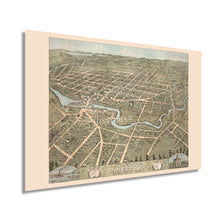 Load image into Gallery viewer, Digitally Restored and Enhanced 1871 Jamestown New York Map - Vintage Map of Jamestown NY Poster - Old Map of Jamestown City Chautauqua County NY Wall Art
