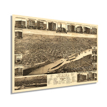 Load image into Gallery viewer, Digitally Restored and Enhanced 1883 Saint Paul Minnesota Map Poster - St Paul Minnesota Vintage Map - St Paul Minnesota Wall Art - Old St Paul Map - MN State Capital - Ramsey County
