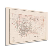 Load image into Gallery viewer, Digitally Restored and Enhanced 1879 Montana State Map - Vintage Map of Montana Wall Art - Old Montana Map Wall Art - Montana Wall Map - Historic Territory Map of Montana Poster
