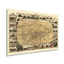 Load image into Gallery viewer, Digitally Restored and Enhanced 1901 Fresno California Map Poster - Vintage Map of Fresno CA - Old City of Fresno Wall Art - History Map of California
