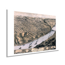 Cargar imagen en el visor de la galería, Digitally Restored and Enhanced 1869 Kansas City Missouri Map - Vintage Kansas City Map Art - Bird&#39;s Eye View Map of Kansas City Wall Art - Kansas City Wall Decor - Old Kansas City Poster
