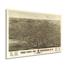 Cargar imagen en el visor de la galería, Digitally Restored and Enhanced 1880 Buffalo New York Poster Map - Vintage Map of Buffalo NY Wall Art - Old Buffalo Map - Historic Bird&#39;s Eye View Map of Buffalo NY Showing Points of Interest
