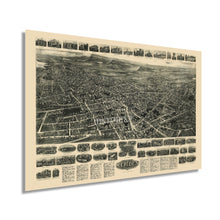Load image into Gallery viewer, Digitally Restored and Enhanced 1918 Meriden Connecticut Map Art - Old City of Meriden Wall Art - History Map of Meriden City New Haven Connecticut
