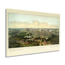 Load image into Gallery viewer, Digitally Restored and Enhanced 1867 Columbus Ohio Map Poster - Vintage Map of Columbus Ohio Wall Art - Old Columbus Map - Historic Columbus Poster Viewed from Capital University
