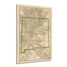 Load image into Gallery viewer, Digitally Restored and Enhanced 1879 New Mexico State Map Print - Vintage New Mexico Map Poster - Old Wall Map of New Mexico - State of New Mexico Wall Art - Map of NM State - NM Map
