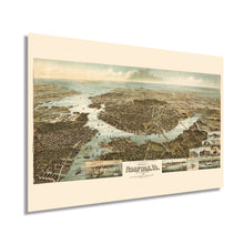 Load image into Gallery viewer, Digitally Restored and Enhanced 1892 Norfolk Virginia Map Poster - Vintage Norfolk VA Map Poster - History Map of Norfolk Wall Art - Old Norfolk VA Map
