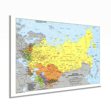 Load image into Gallery viewer, Digitally Restored and Enhanced 1983 Soviet Union Map Poster - Vintage Map of Soviet Union Wall Art - Old Soviet Union Map - Historic USSR Map - Administrative Political Map of The Soviet Union
