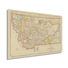 Cargar imagen en el visor de la galería, Digitally Restored and Enhanced 1897 Montana Map Poster - Vintage Montana Poster - Old State Map of Montana Wall Art - Billings Montana Map History
