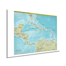 Load image into Gallery viewer, Digitally Restored and Enhanced 2021 Central America Map - Central America and Caribbean Map - Wall Map of Central America and the Caribbean Poster Print
