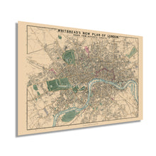 Load image into Gallery viewer, Digitally Restored and Enhanced 1853 London England Map - City of London Map Poster - Old Street Map of London England - History Map of London Wall Art
