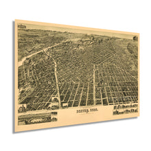 Load image into Gallery viewer, Digitally Restored and Enhanced 1889 Denver Colorado Map Poster - Vintage Map of Denver Colorado Wall Art Decor - Old Denver Map Print - Historic Perspective Denver City Map
