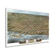 Load image into Gallery viewer, Digitally Restored and Enhanced 1870 Erie Pennsylvania Map - Vintage Pennsylvania Map - Old Erie PA Map Wall Art - Erie Pennsylvania Poster Map History
