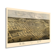 Load image into Gallery viewer, Digitally Restored and Enhanced 1867 Springfield Illinois Map Poster - Vintage Springfield Illinois Wall Art - Old Springfield Illinois Map - Historic Birds Eye View Map of Springfield IL
