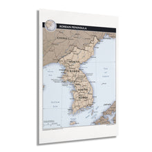 Load image into Gallery viewer, Digitally Restored and Enhanced 2011 Korean Peninsula Map Poster - Map of Korea Poster - Map of Korean Peninsula Wall Art - Large Korea Wall Art Print
