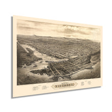 Load image into Gallery viewer, Digitally Restored and Enhanced 1878 Victoria Canada Map - Vintage Victoria BC Canada Map Poster - History Map of Victoria British Columbia Wall Art
