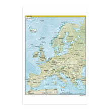 Load image into Gallery viewer, Digitally Restored and Enhanced 2021 Europe Map - Wall Map of Europe Poster - Europe Wall Art - Poster Map of Europe - Europe Map Wall Art - Giant Map of Europe
