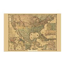 Load image into Gallery viewer, Digitally Restored and Enhanced 1862 United States Railroad and Military Map - Vintage Map of USA Mexico West Indies - American Civil War Map Poster Wall Art - US History Map Civil War Print
