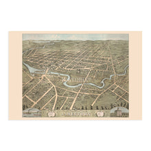Cargar imagen en el visor de la galería, Digitally Restored and Enhanced 1871 Jamestown New York Map - Vintage Map of Jamestown NY Poster - Old Map of Jamestown City Chautauqua County NY Wall Art
