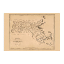 Cargar imagen en el visor de la galería, Digitally Restored and Enhanced 1796 Map of Massachusetts - Vintage Map of Massachusetts Wall Art - Massachusetts Wall Map - Mass State Map - Map of Massachusetts Poster - Massachusetts Print
