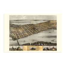 Load image into Gallery viewer, Digitally Restored and Enhanced 1867 Madison Wisconsin Map - Vintage Map of Madison Wisconsin Wall Art - Old Madison Wisconsin Map - Historic Madison Poster - Bird&#39;s Eye View of Madison WI Map
