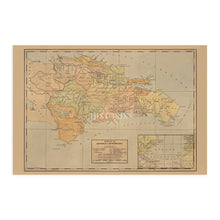 Load image into Gallery viewer, Digitally Restored and Enhanced 1910 Dominican Republic Map Poster - Vintage Map of Dominican Republic Wall Art - Old Mapa de la Republica Dominicana

