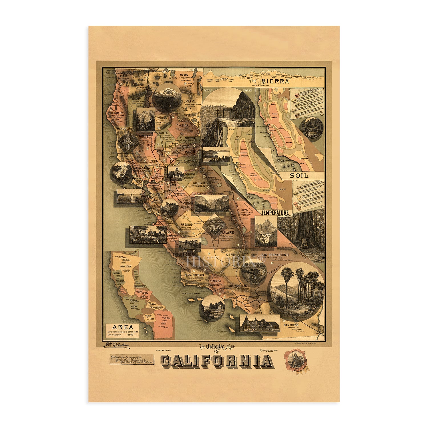 San Diego Map 1928 - Old Map Of San Diego California Art Vintage Print Framed Canvas Portrait History Genealogy Farmhouse Décor