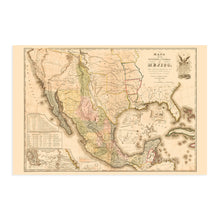 Load image into Gallery viewer, Digitally Restored and Enhanced 1847 Mexico Map Poster - Vintage Map of Mexico States - Mapa de Mexico Wall Art - Mapa de Los Estados Unidos de Mejico Definido por las Varias Actas del Congreso
