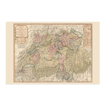 Cargar imagen en el visor de la galería, Digitally Restored and Enhanced 1794 Switzerland Map Poster - Map of Switzerland Wall Art - Old Switzerland Poster - History Map of Switzerland
