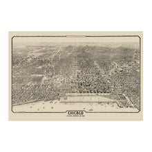 Load image into Gallery viewer, Digitally Restored and Enhanced 1916 Chicago Illinois Map Poster - Vintage Chicago Map Wall Art - History Map of Chicago Illinois Central Business Section
