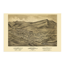 Load image into Gallery viewer, Digitally Restored and Enhanced 1875 Helena Montana Map Poster - Vintage Map of Helena Montana Wall Art - Historic Helena MT Poster - Old Helena Montana Map - Bird&#39;s Eye View of Helena Montana
