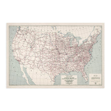 Load image into Gallery viewer, Digitally Restored and Enhanced 1950 United States Map System of Highways - Vintage Map of the United States Wall Art - Old USA Map Poster - History Map of USA - Historic United States Road Map Print
