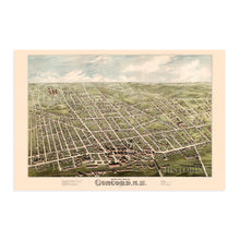 Load image into Gallery viewer, Digitally Restored and Enhanced 1875 Concord New Hampshire Map - Vintage Concord Wall Art Poster - Old Concord New Hampshire Map Print - Bird&#39;s Eye View of Concord NH Showing Points of Interest
