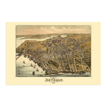 Cargar imagen en el visor de la galería, Digitally Restored and Enhanced 1886 Beverly Massachusetts Map - Old Map of Beverly Essex County Massachusetts Wall Art - History Map of Beverly MA Poster
