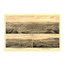 Load image into Gallery viewer, Digitally Restored and Enhanced 1877 Map of Los Angeles California - Vintage Map Panoramic Birds Eye View of Los Angeles, Wilmington and Santa Monica - Los Angeles Decor - Los Angeles Map Art

