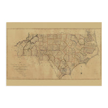 Load image into Gallery viewer, Digitally Restored and Enhanced 1808 North Carolina State Map - Vintage Map North Carolina Wall Art - The First Actual Survey of North Carolina Vintage Map - North Carolina Poster - NC Home Art
