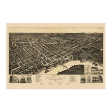 Load image into Gallery viewer, Digitally Restored and Enhanced 1887 Selma Alabama Map Poster - Old Map of Selma Alabama Wall Art - History Map of Selma City Dallas County Alabama
