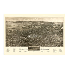 Load image into Gallery viewer, Digitally Restored and Enhanced 1888 Saratoga Springs New York Map -  Old Saratoga Springs NY Wall Art - History Map of Saratoga Springs New York Poster

