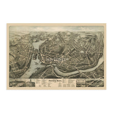 Load image into Gallery viewer, Digitally Restored and Enhanced 1876 Norwich Connecticut Map - City of Norwich Wall Art - History Map of Connecticut - Old Norwich New London CT Poster
